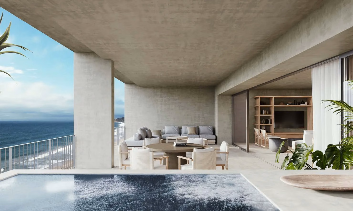 Terraza de UAVI con vista al Pacífico